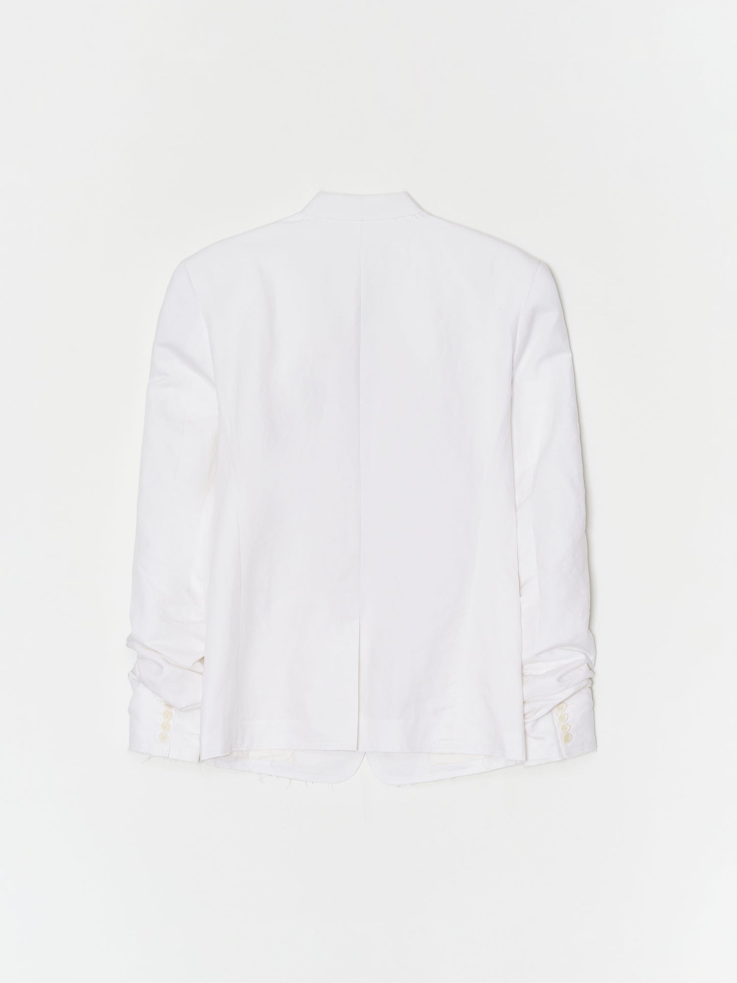 Glitched Summer Sleeve Tailored Jacket 001 _ White-Taekh-APOC STORE