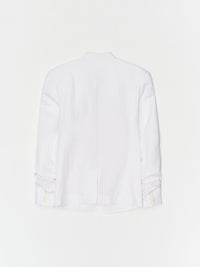 Glitched Summer Sleeve Tailored Jacket 001 _ White-Taekh-APOC STORE