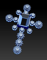 Micropaved CZ cross necklace-NORAIZUXX-APOC STORE