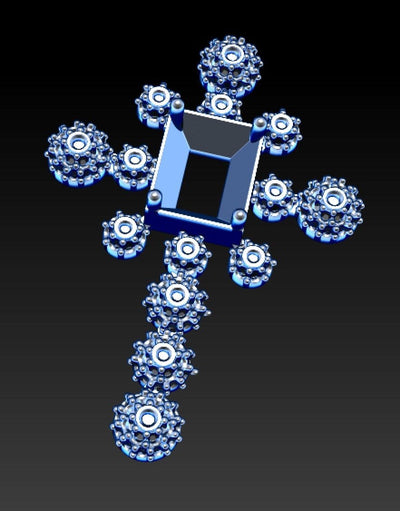 Micropaved CZ cross necklace-NORAIZUXX-APOC STORE