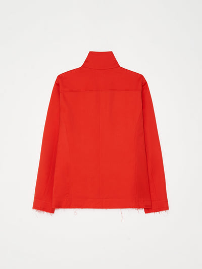 Wool Track Zip up 001 - Red-Taekh-APOC STORE