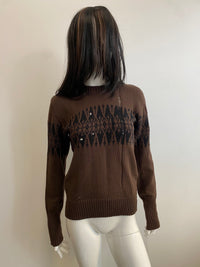 Distressed Fairisle jumper-Lilies of the Valley-APOC STORE