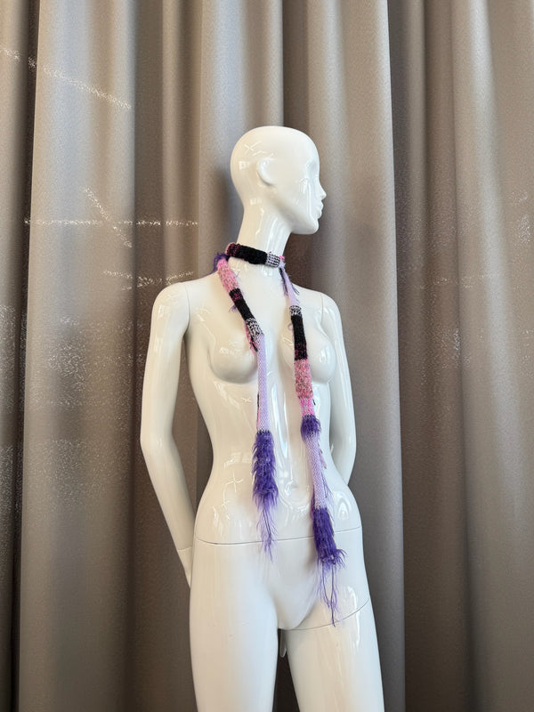 Super skinny scarf light purple-TATi-APOC STORE