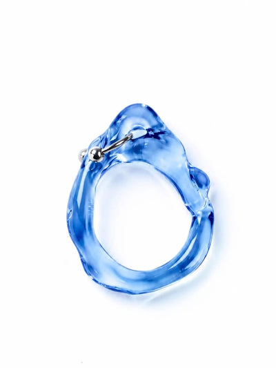 Pierced Glass Ring 0001-Rain and Rivers-APOC STORE