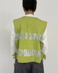 PAINTED VEST LIME-EGNARTS-APOC STORE