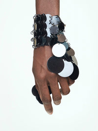 Aluminum Disc Bracelet - BLACK-JALACONDA-APOC STORE