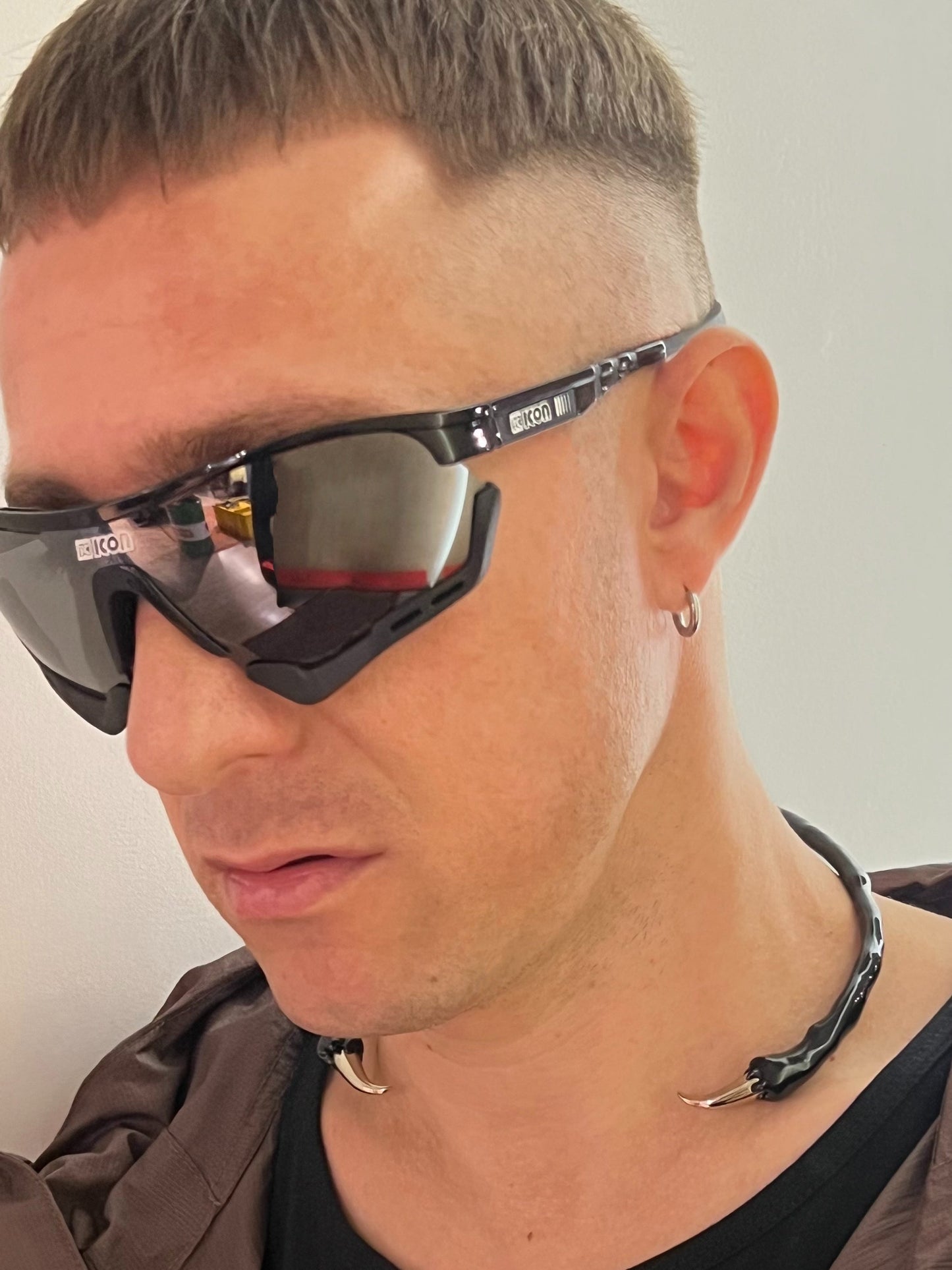 Black choker with spikes-CASPER DIY-APOC STORE