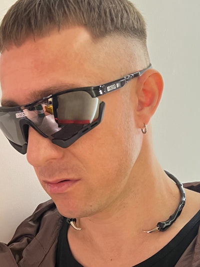 Black choker with spikes-CASPER DIY-APOC STORE