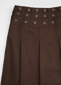 EYELET PLEATS SKIRT-SAENGIN STUDIOS-APOC STORE