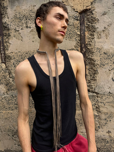 Dusty woven choker-TÔGENESIS-APOC STORE