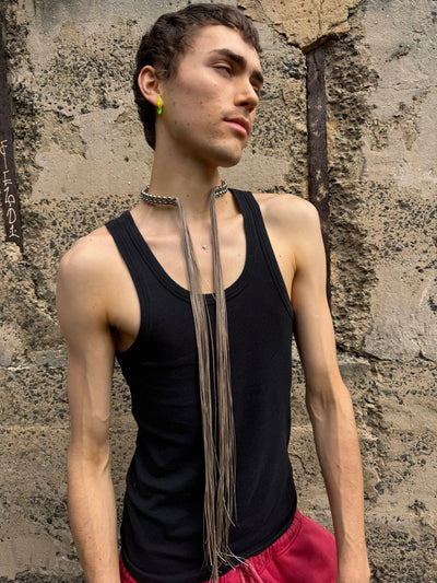 Dusty woven choker-TÔGENESIS-APOC STORE