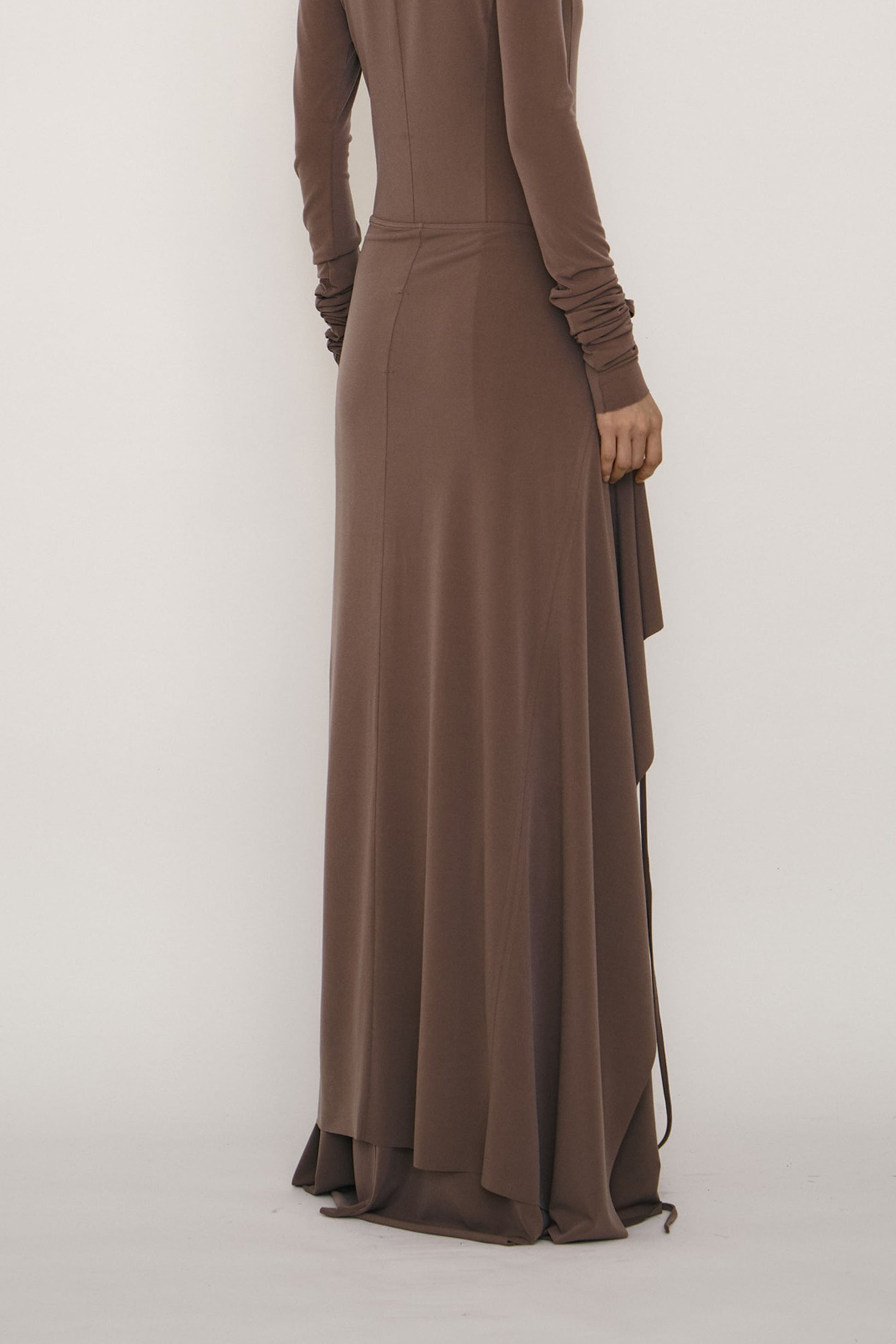 Khaki One-Piece Wrap Skirt-arc us arkus-APOC STORE