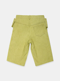 Sling Denim Shorts Lime-René Scheibenbauer-APOC STORE