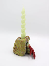 Green Paw Candlestick with Red Claws-Naomi Gilon-APOC STORE