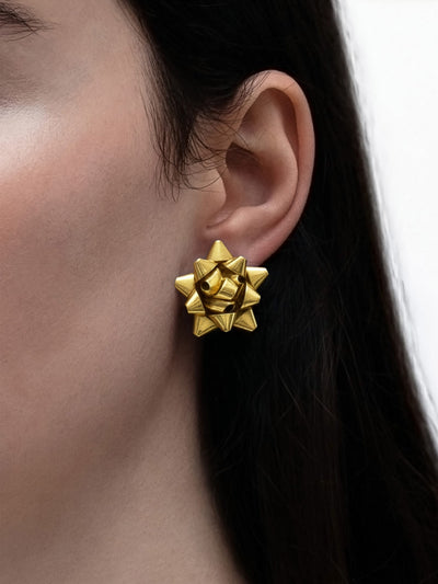 GOLD GIFT WRAP EARRINGS-RAPHAEL EVERDEEN-APOC STORE