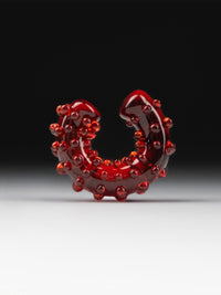 Dotted Ear Cuff Red-Clara Schweers-APOC STORE