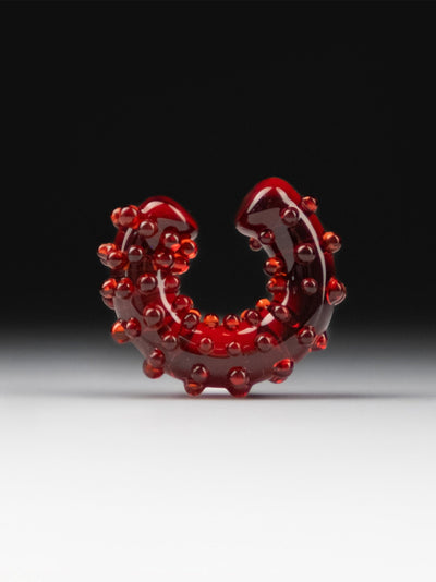 Dotted Ear Cuff Red-Clara Schweers-APOC STORE