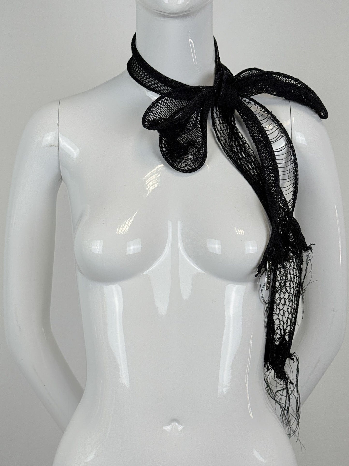 KNITTED BOW CHOKER BLACK-Lou de Bètoly-APOC STORE