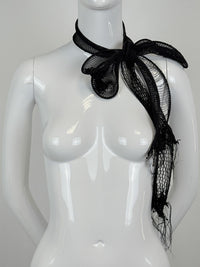 KNITTED BOW CHOKER BLACK-Lou de Bètoly-APOC STORE