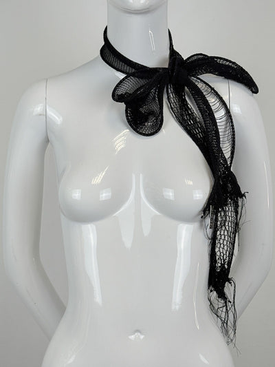 KNITTED BOW CHOKER BLACK-Lou de Bètoly-APOC STORE