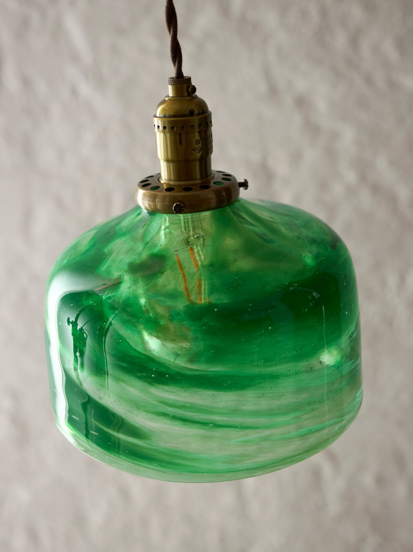Pendant Lampshade (Green)-Leo Kaspar-APOC STORE