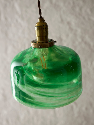 Pendant Lampshade (Green)-Leo Kaspar-APOC STORE