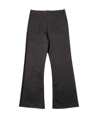 EXTENDED ZIP FLARE PANTS CHARCOAL-EGNARTS-APOC STORE