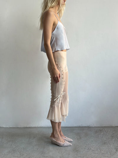 Mesh capri with lacing on the sides-Nastyamasha-APOC STORE