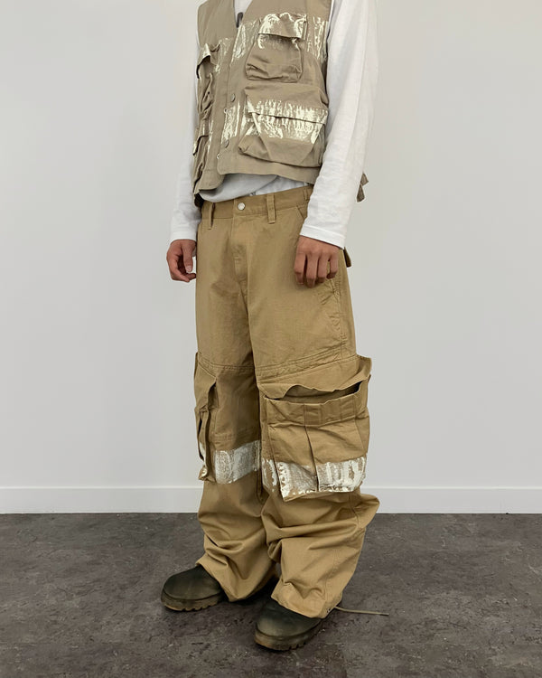 PAINTED CARGO PANTS BEIGE-EGNARTS-APOC STORE
