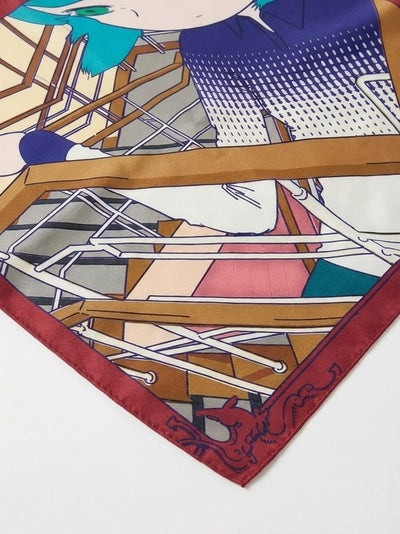 chöke.hq "Staircase" Silk Scarf- Japan Travel Theme-Chöke-APOC STORE