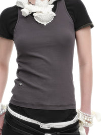 Grey/Black Deconstructed Layer Tee-TRINITE Studio-APOC STORE