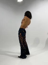 Fishnet Denim Pants-Alectra Rothschild / Masculina-APOC STORE