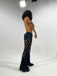 Fishnet Denim Pants-Alectra Rothschild / Masculina-APOC STORE