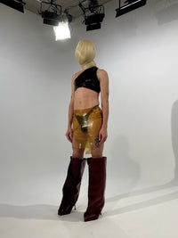 Fishnet Latex Skirt-Alectra Rothschild / Masculina-APOC STORE