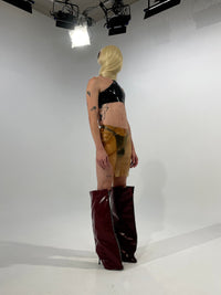 Fishnet Latex Skirt-Alectra Rothschild / Masculina-APOC STORE