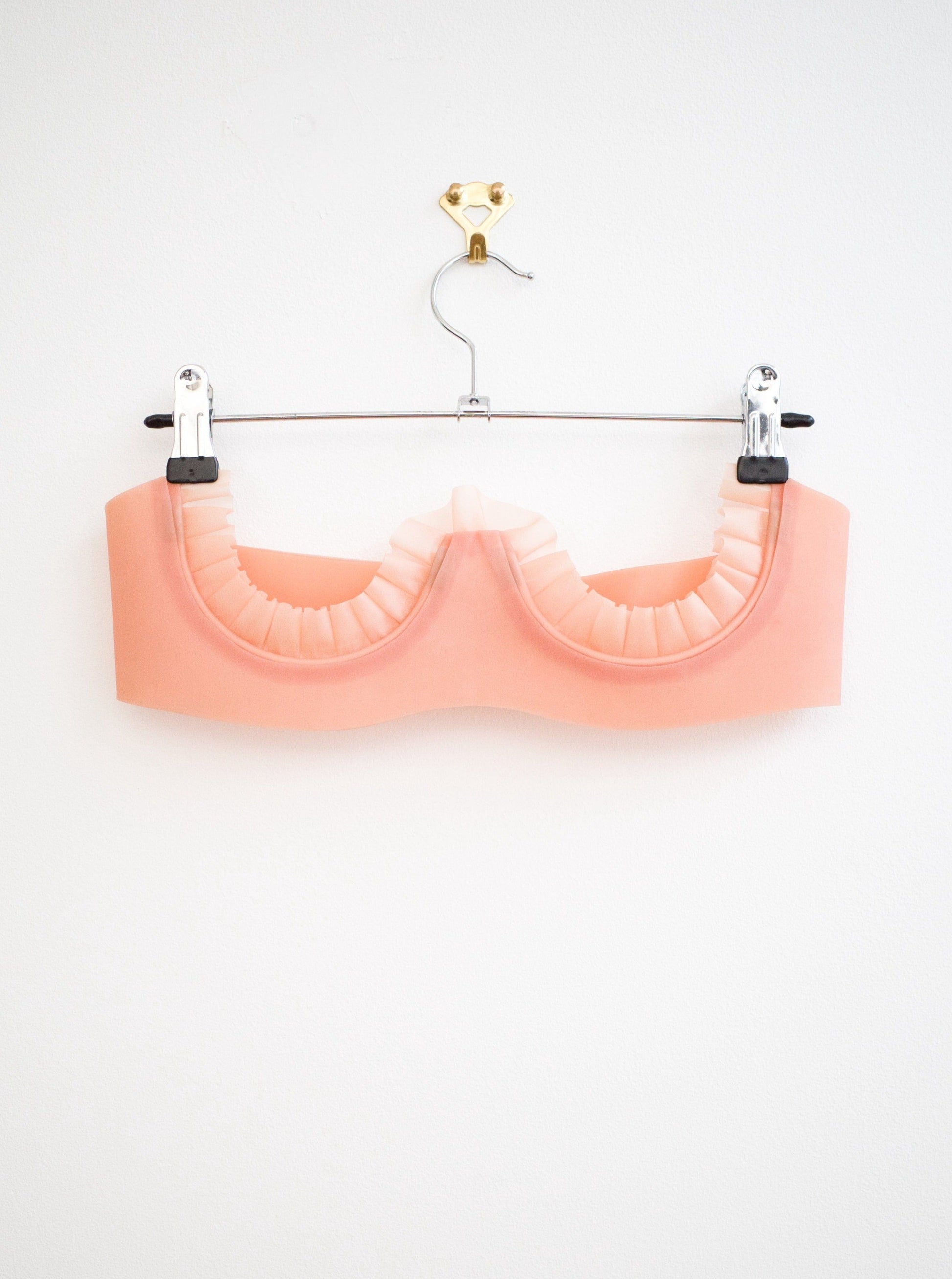 Frill Cup Bra Translucent Pink-Soft Skin Latex-APOC STORE