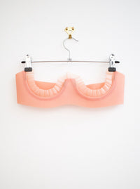 Frill Cup Bra Translucent Pink-Soft Skin Latex-APOC STORE