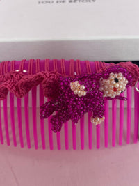 hair comb fuchsia-Lou de Bètoly-APOC STORE
