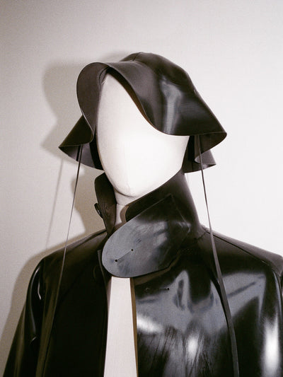 RUBBER RAIN HAT BLACK-Soft Skin Latex-APOC STORE