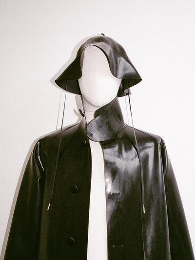 RUBBER RAIN HAT BLACK-Soft Skin Latex-APOC STORE