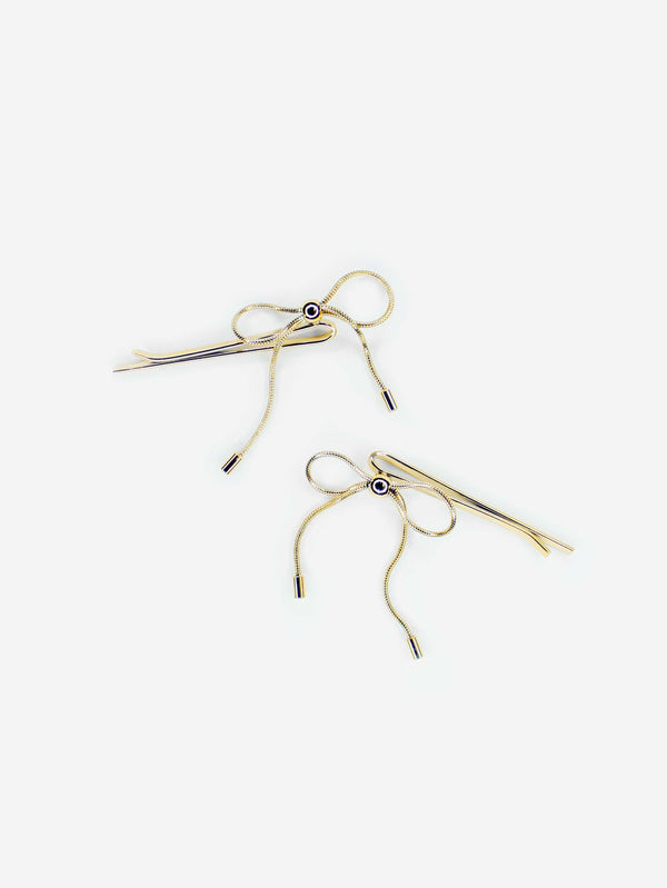 Bow hairpin gold-Marland Backus-APOC STORE