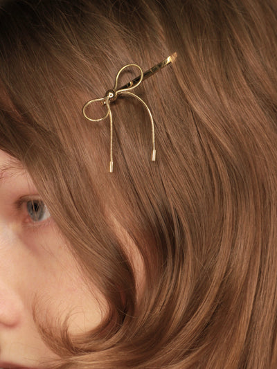 Bow hairpin gold-Marland Backus-APOC STORE