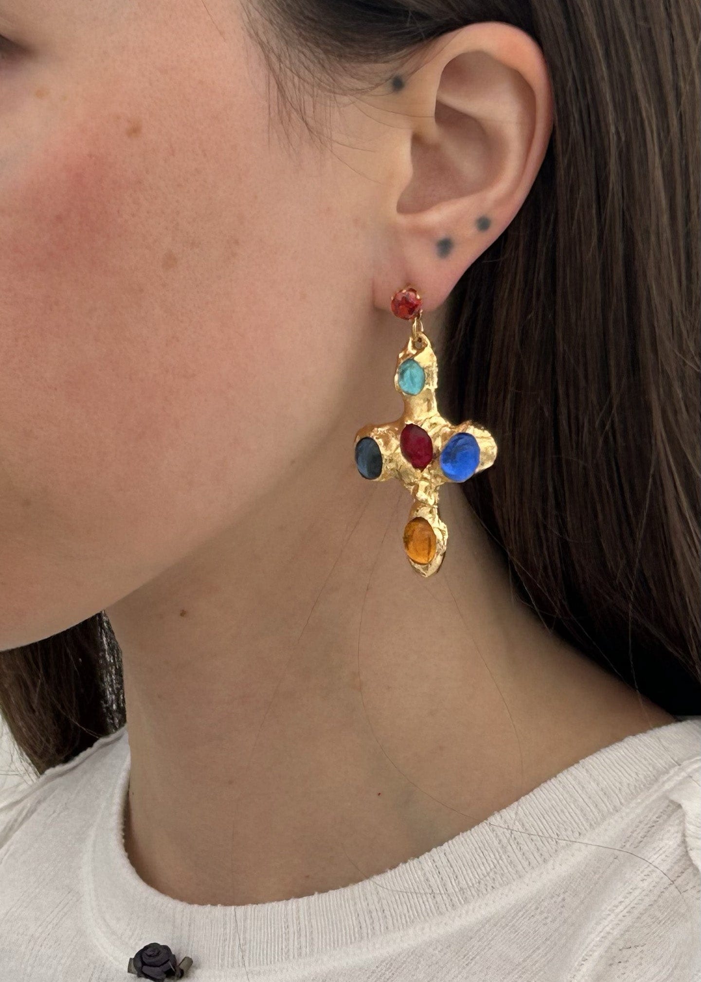 Byzantine Cross Earrings-Emma Pryde-APOC STORE