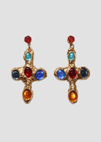 Byzantine Cross Earrings-Emma Pryde-APOC STORE