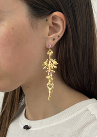 Gold Spiky Sword Earrings-Emma Pryde-APOC STORE