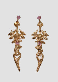Gold Spiky Sword Earrings-Emma Pryde-APOC STORE
