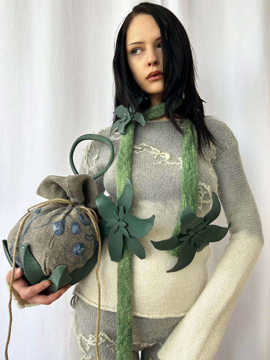 Soot Laurel Pouch Bag-GRACE GUI-APOC STORE