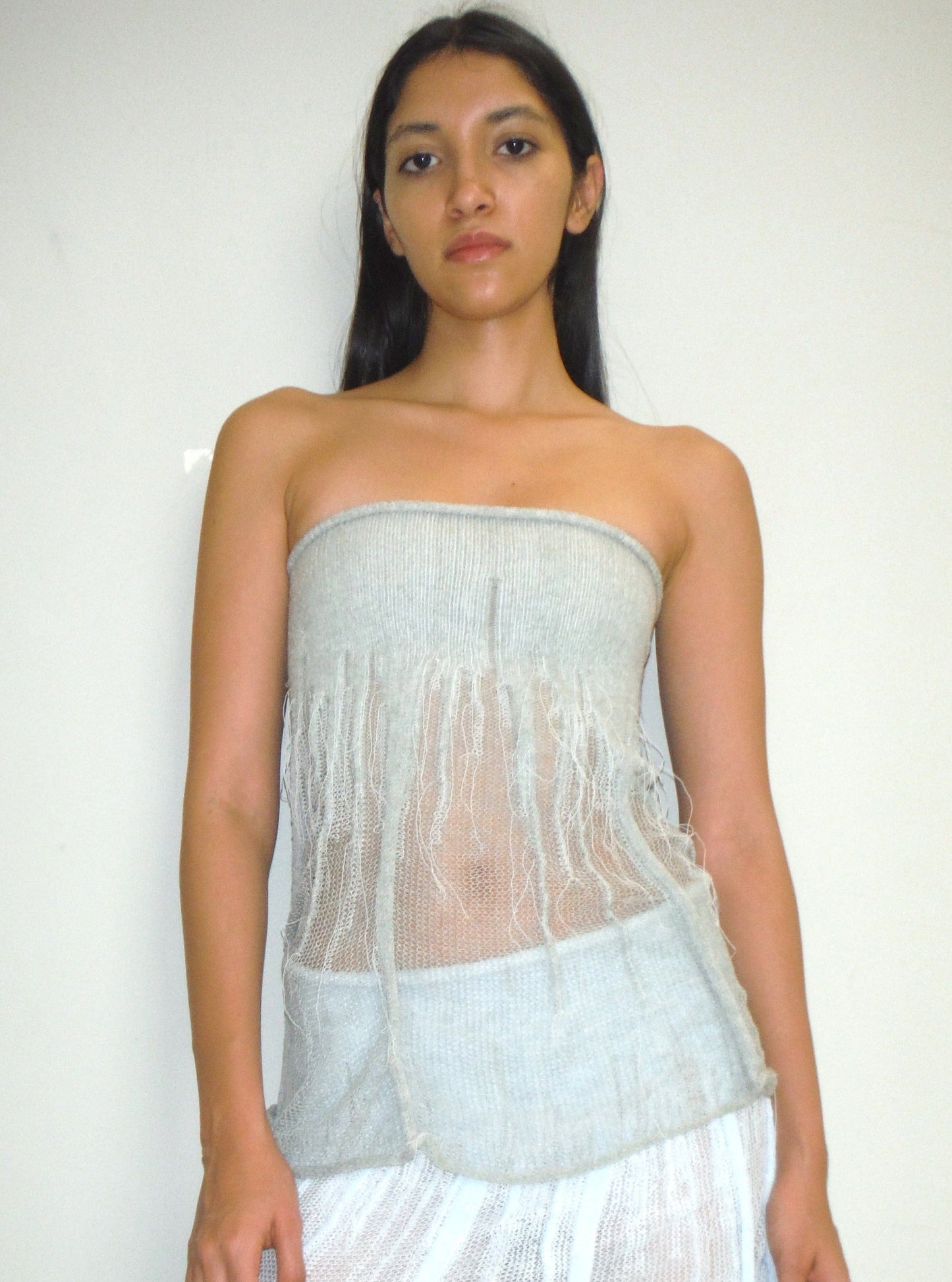 Organic Tube Top Grey-Krystal Paniagua-APOC STORE
