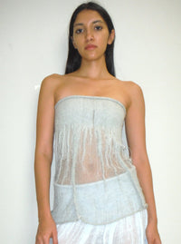 Organic Tube Top Grey-Krystal Paniagua-APOC STORE