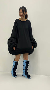 Teal Green Guko Knee High Neoprene Boots-Sun Woo-APOC STORE